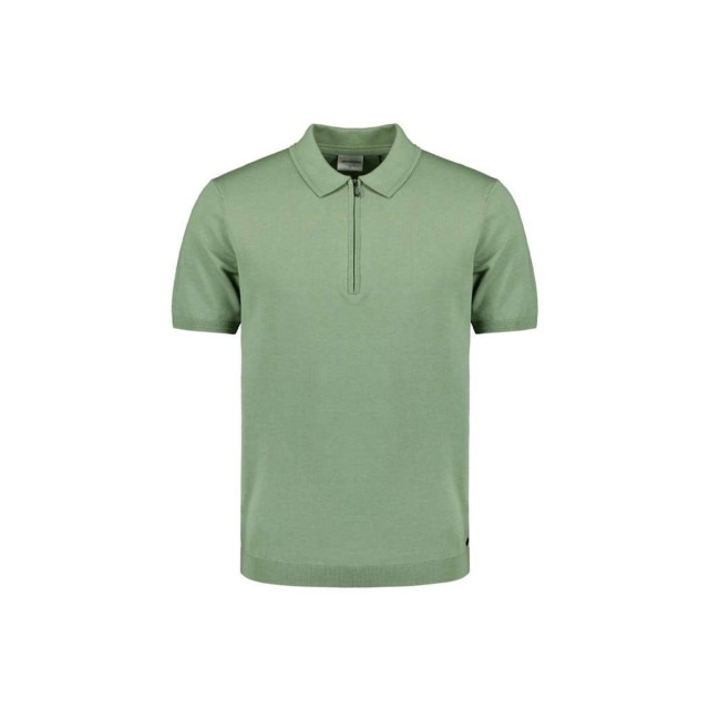 No Excess Pullover short sleeve polo zip soli green 27210352-050 large