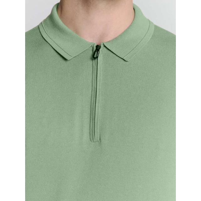 No Excess Pullover short sleeve polo zip soli green 27210352-050 large