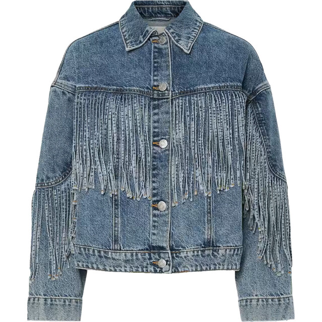 Y.A.S Yasaiko ls denim fringe jacket d2d medium blue d 26038248-274696 large