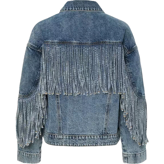 Y.A.S Yasaiko ls denim fringe jacket d2d medium blue d 26038248-274696 large