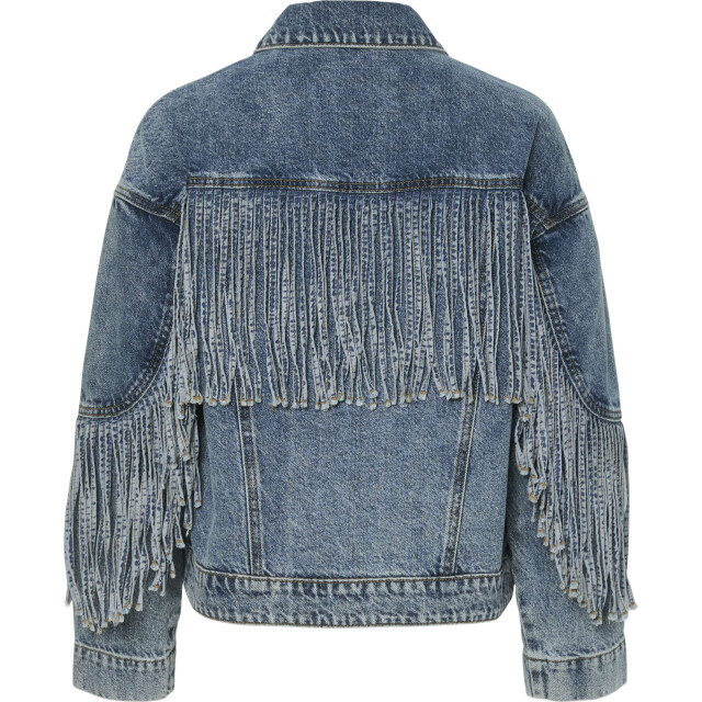 Y.A.S Yasaiko ls denim fringe jacket d2d medium blue d 26038248-274696 large