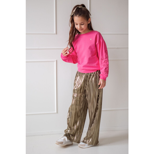 Like Flo Zomer broek meisjes army metallic, plisse fenna F502-5610-355 large