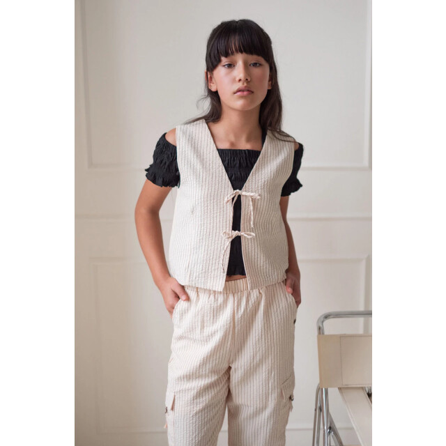 Like Flo Zomer gilet meisjes teens creme strik cameron F502-3102-035 large