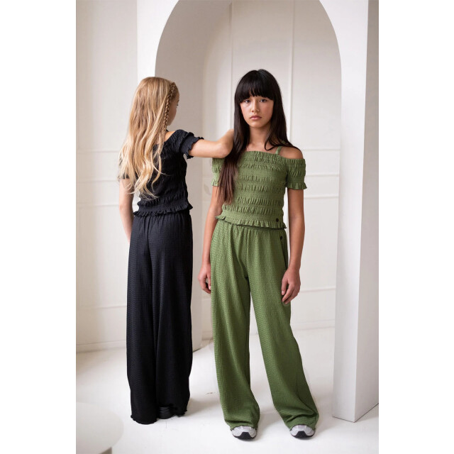 Like Flo Zomer broek meisjes teens army wide leg flue F502-3605-355 large