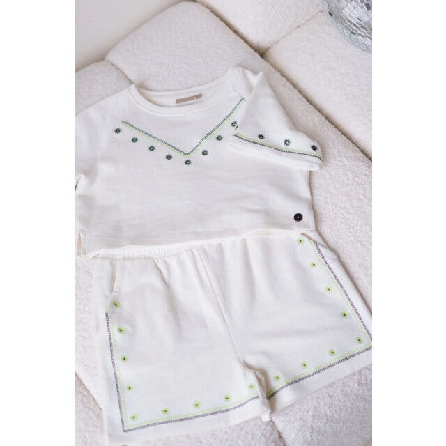 Like Flo Zomer sweat short meisjes teens off embroiderie fib F502-3604-001 large