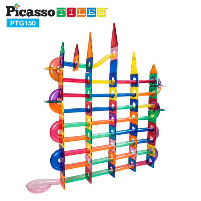 Picasso Tiles Picassotiles 150-delige knikkerbaan bouwstenenset PTG150 large