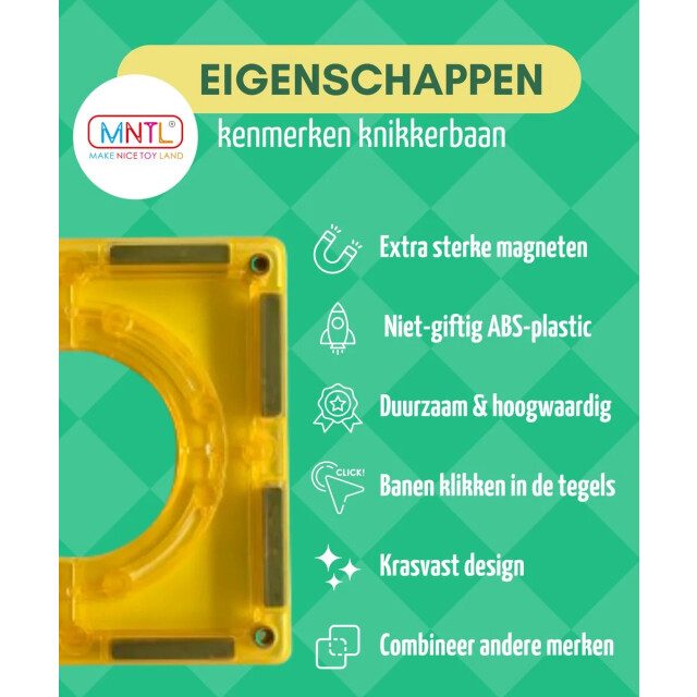 MNTL Magnetische knikkerbaan rainbow 100 stuks G8118 large
