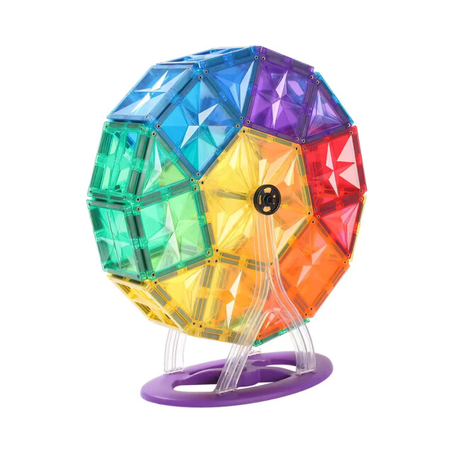 MNTL Magnetische tegels rainbow draaimolen 46 stuks MNTL-T15 large