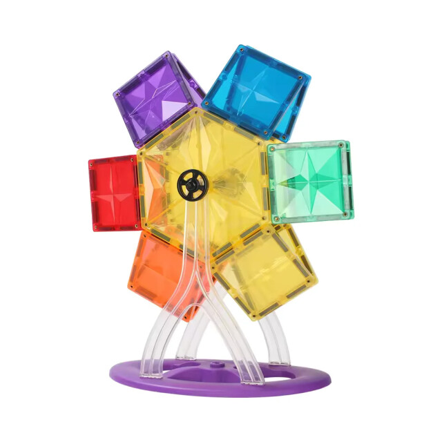 MNTL Magnetische tegels rainbow draaimolen 46 stuks MNTL-T15 large