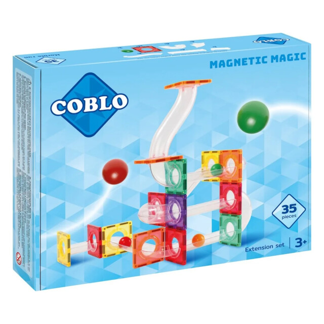 Coblo Magnetische knikkerbaan uitbereidingsset classic 35 delig 8719327594391 large