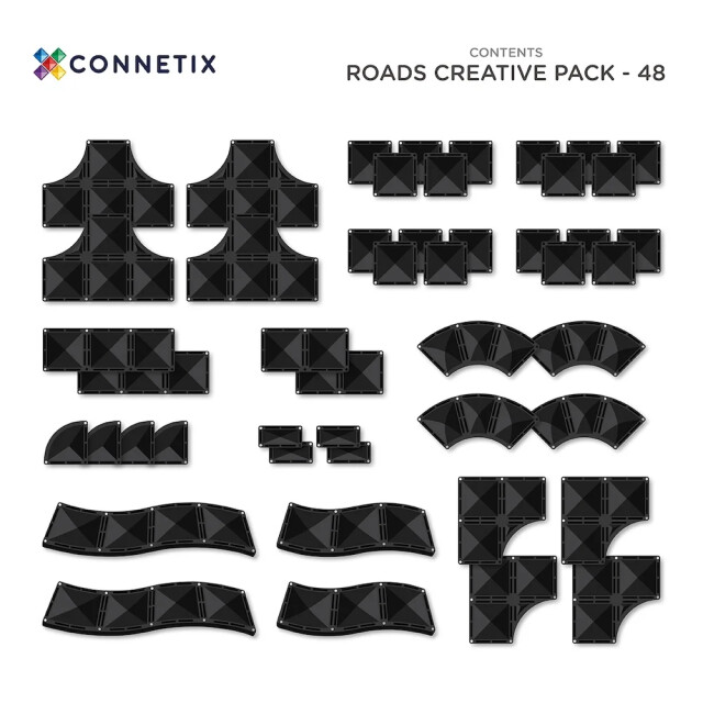 Connetix Creative roads pack 48 stuks CT-O-00048-CR large