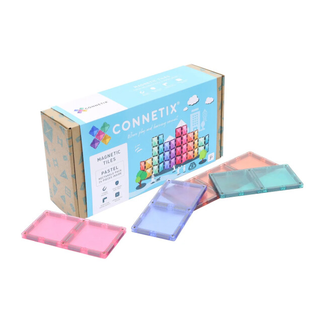Connetix Pastel rectangle / rechthoek set | 24 stuks CON-EU-P24R large