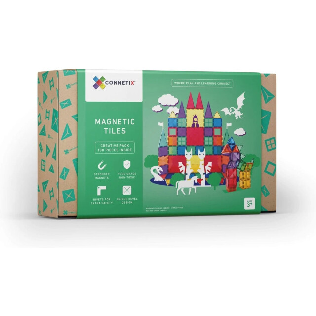 Connetix creative pack 100 stuks magnetisch constructiespeelgoed 0712038855889 large
