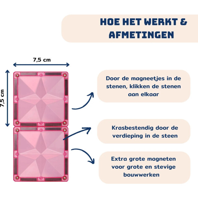 Coblo Magnetische bouwstenen pastel 100 delig COBLO100-P large