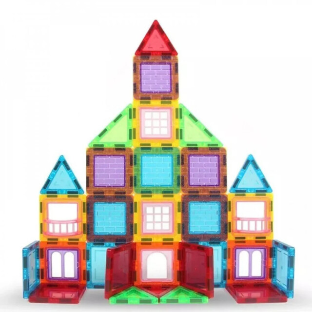 Magic Magnetic Magnetic tiles construction blocks veelkleurig 45 stuks 6426034532210 large
