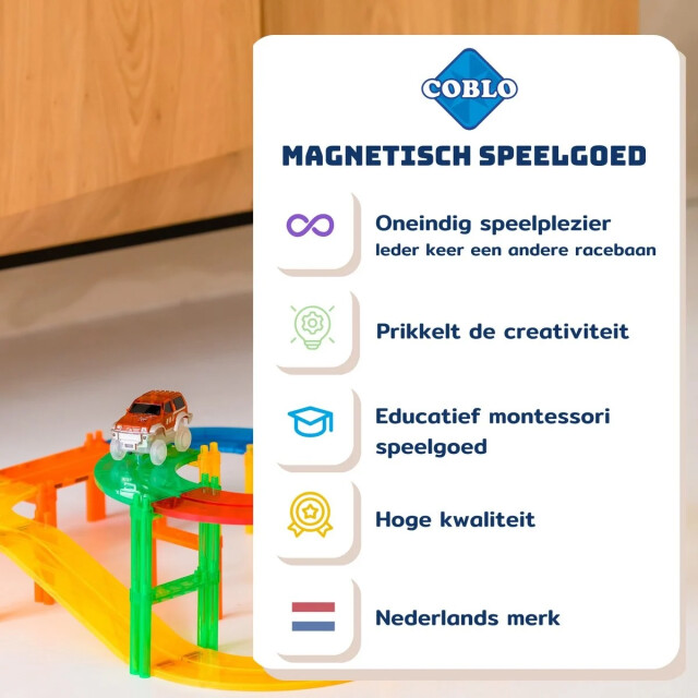 Coblo Classic magnetisch racebaan 70 stuks COBLO70-R large