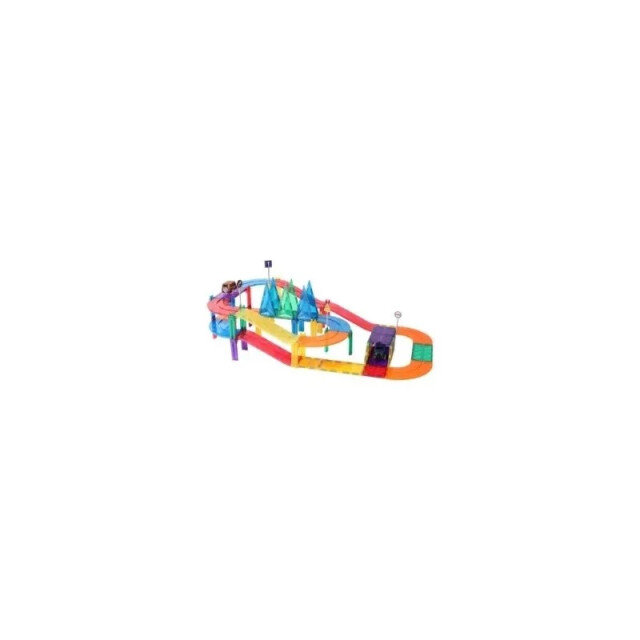 MNTL Magnetische autobaan racebaan regenboog 108-delig G8217 large