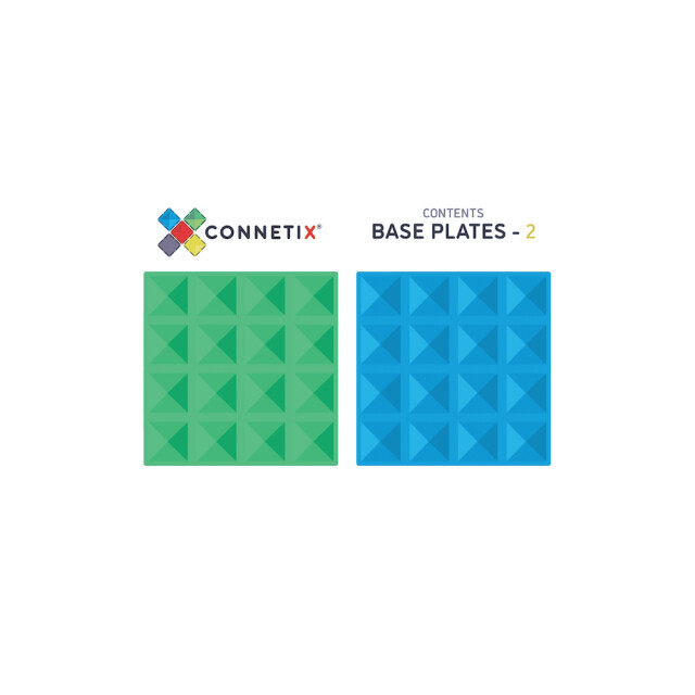 Connetix 2 basisplaten 30 x 30 cm magnetisch constructiespeelgoed CON-EU-2BP large