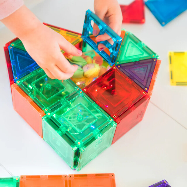 Learn and Grow Toys Learn and grow magnetische tegels basispakket 64 delig MT-64PC-S large
