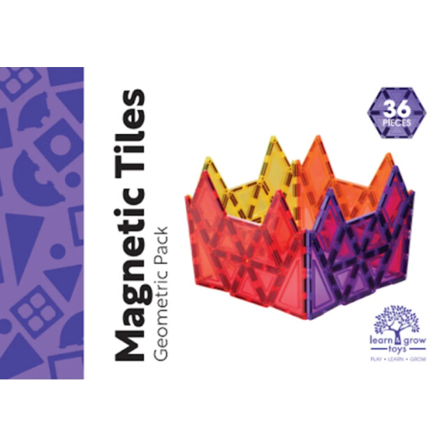 Learn and Grow Toys Learn and grow magnetische tegels geometrisch 36 delig MT-36PC-GEO-S large