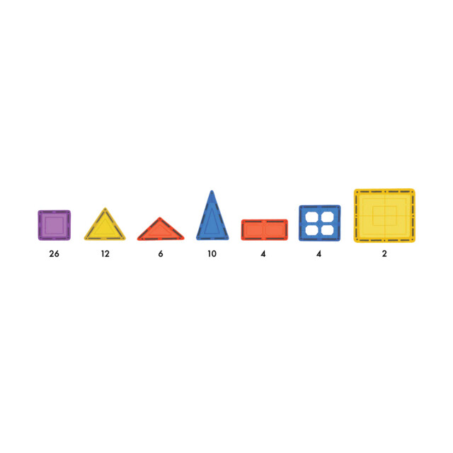 Learn and Grow Toys Learn and grow magnetische tegels basispakket 64 delig MT-64PC-S large