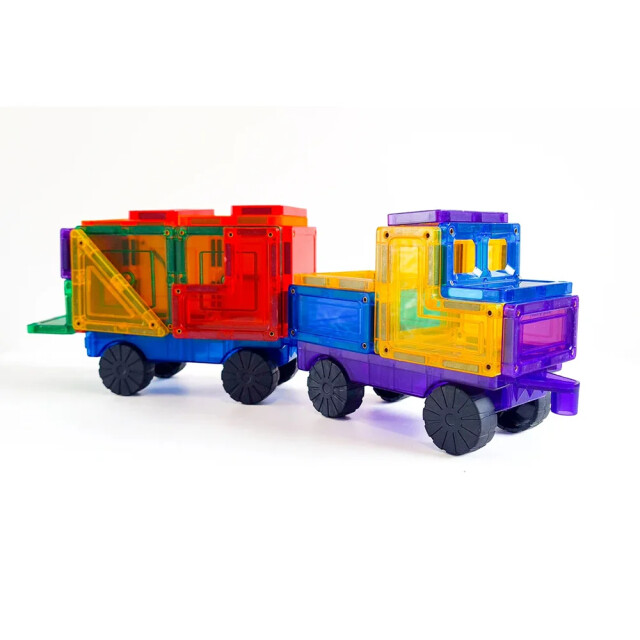 Learn and Grow Toys Learn and grow magnetische tegels auto pakket 28 delig MT-28PC-CAREX-S large