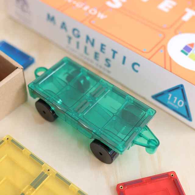 Learn and Grow Toys Learn and grow magnetische tegels bouwers pakket 110 delig MT-110PC-S large