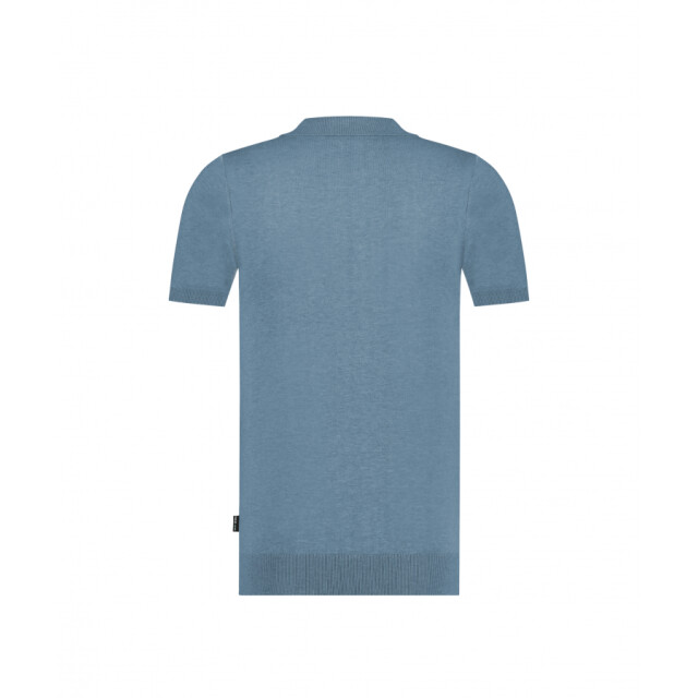 Saint Steve Chris 19481 70037 jeans blue heren  gebreide polo 70037 Jeans Blue/CHRIS 19481 large