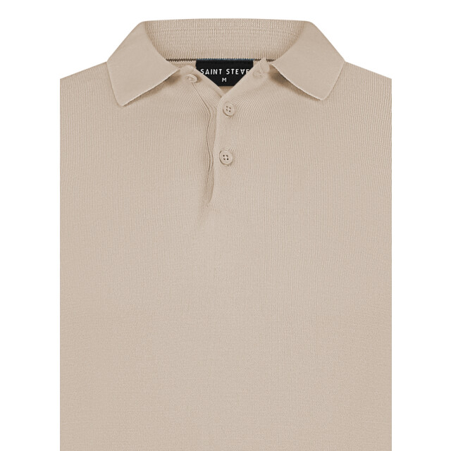 Saint Steve Chris 19481 20007 sand heren gebreide polo 20007 Sand/CHRIS 19481 large