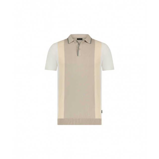 Saint Steve Steff 231224 20007 sand gebreide heren polo 20007 Sand/STEFF 231224 large