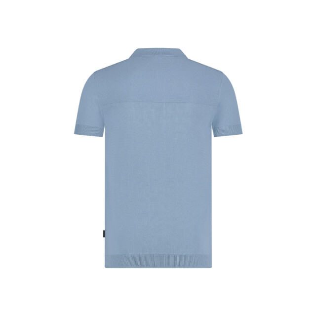 Saint Steve Sonny 231221 70037 jeans blue gebreide heren polo 70037 Jeans Blue/SONNY 231221 large