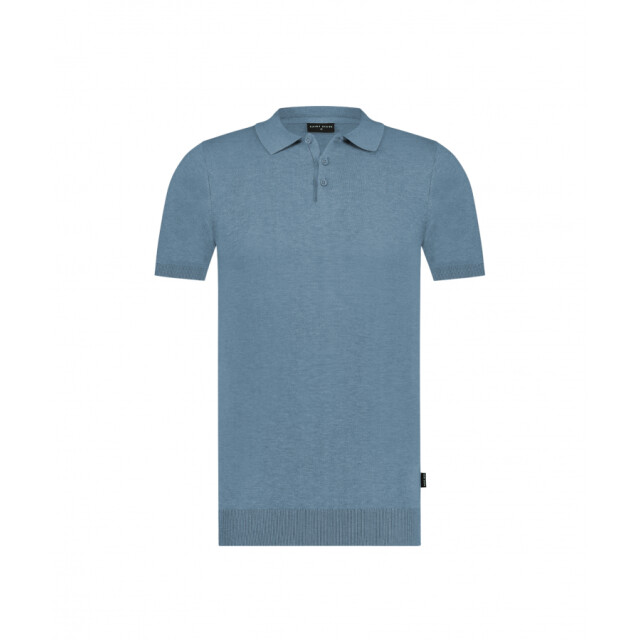 Saint Steve Chris 19481 70037 jeans blue heren  gebreide polo 70037 Jeans Blue/CHRIS 19481 large