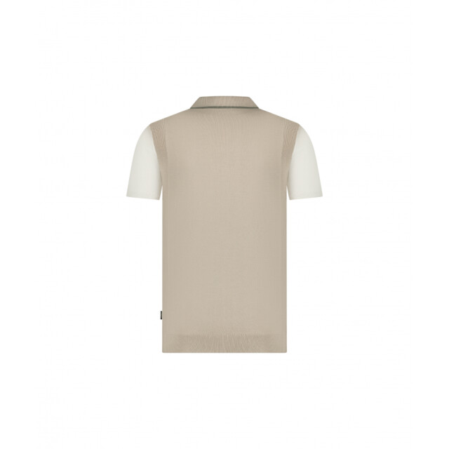 Saint Steve Steff 231224 20007 sand gebreide heren polo 20007 Sand/STEFF 231224 large