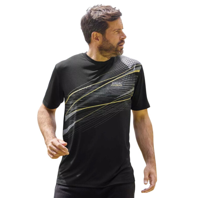 Atlas For Men Heren sportief t-shirt (pak van 3) UTAF2124_blackgreyyellow large