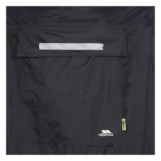 Trespass Unisex qikpac waterdichte opbergbare poncho met capuchon UTTP422_black large