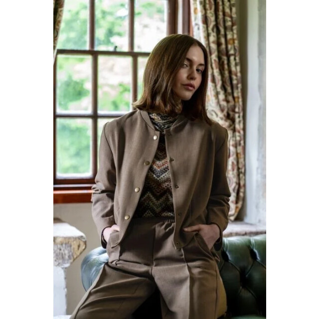 Geisha 45561-60 775 jacket bomber collar taupe 45561-60 775 large