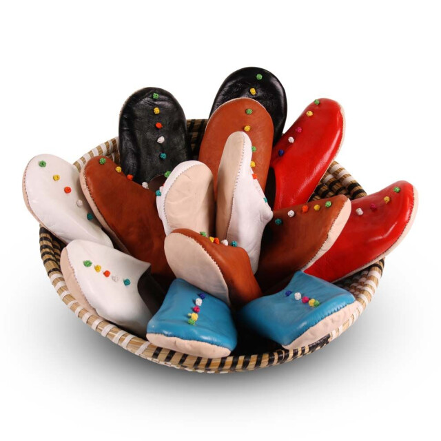 Safaary Marokkaanse sloffen pompons SFMRKBAB00082 large
