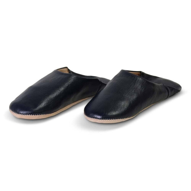 Safaary Marokkaanse babouche leer donker SFMRKBAB00060 large