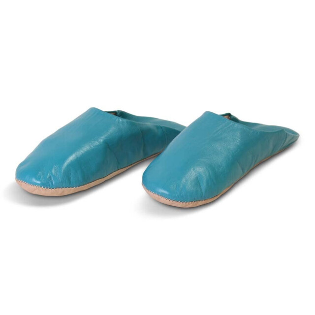 Safaary Marokkaanse babouche leer lichtblauw SFMRKBAB00050 large