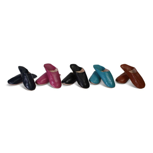Safaary Marokkaanse babouche leer donker SFMRKBAB00060 large