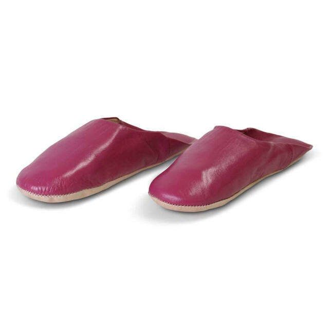 Safaary Marokkaanse babouche leer fuchsia SFMRKBAB00048 large