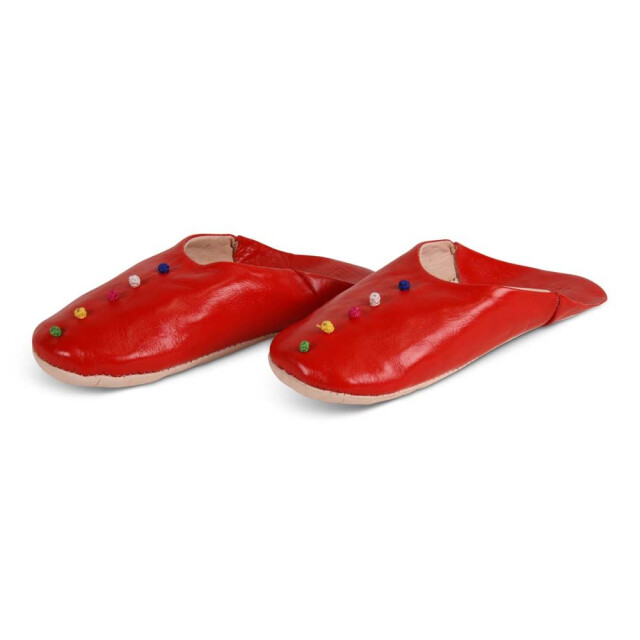 Safaary Marokkaanse sloffen pompons SFMRKBAB00107 large