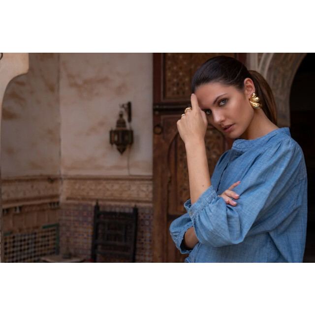 Geisha 53164-70 635 blouse chambray jeansblue 53164-70 635 large
