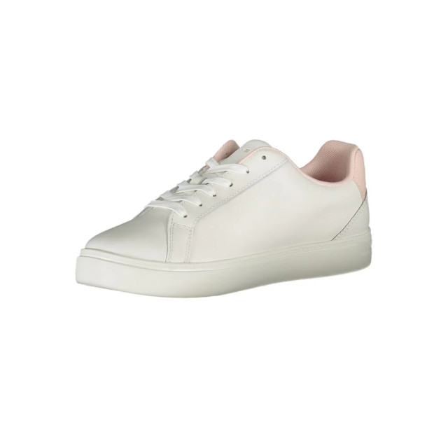 Tommy Hilfiger Te polyester sneakers met contrasterende details Tommy Hilfiger Witte Polyester Sneakers Met Contrasterende Details large