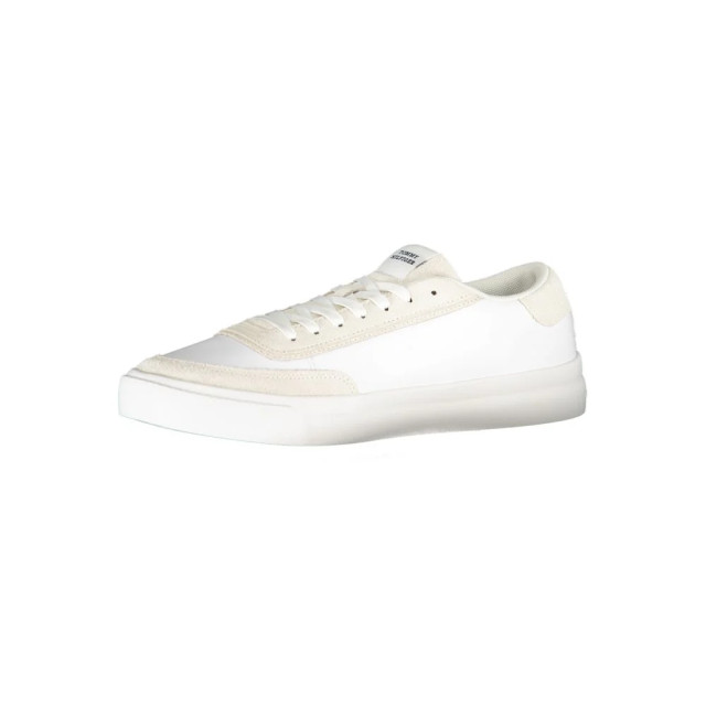 Tommy Hilfiger Te polyester sneaker met contrastdetails Tommy Hilfiger Witte Polyester Sneaker Met Contrastdetails large