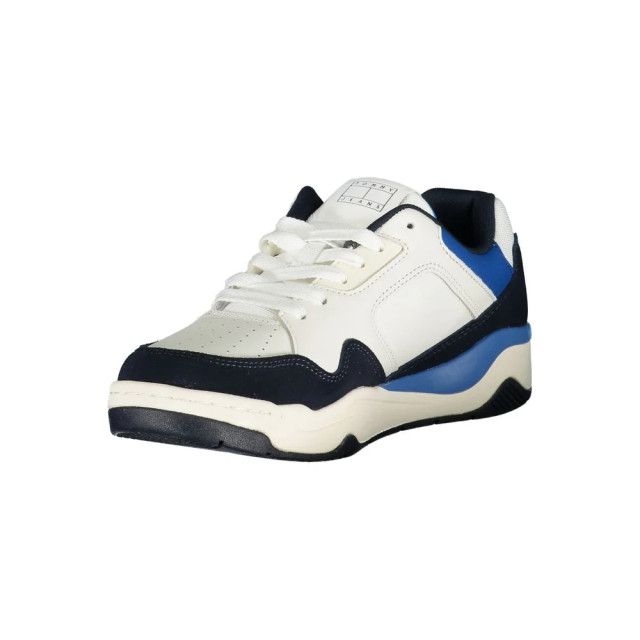 Tommy Hilfiger Polyester sneakers met contrastdetails Tommy Hilfiger Blauwe Polyester Sneakers Met Contrastdetails large