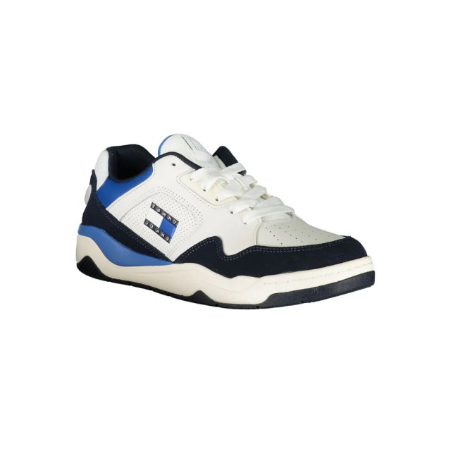 Tommy Hilfiger Polyester sneakers met contrastdetails Tommy Hilfiger Blauwe Polyester Sneakers Met Contrastdetails large