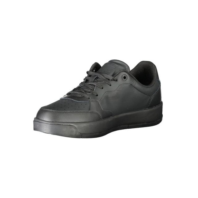 Tommy Hilfiger Polyethyleen heren sneakers voor stijl en comfort Tommy Hilfiger Zwarte Polyethyleen Heren Sneakers voor Stijl en Comfort large