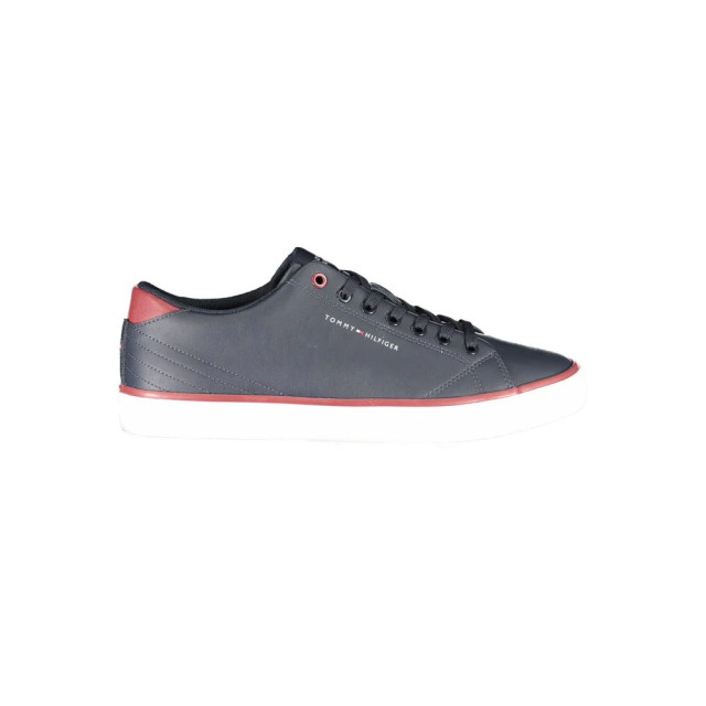 Tommy Hilfiger Polyester sneaker met contrasterende details Tommy Hilfiger Blauwe Polyester Sneaker Met Contrasterende Details large