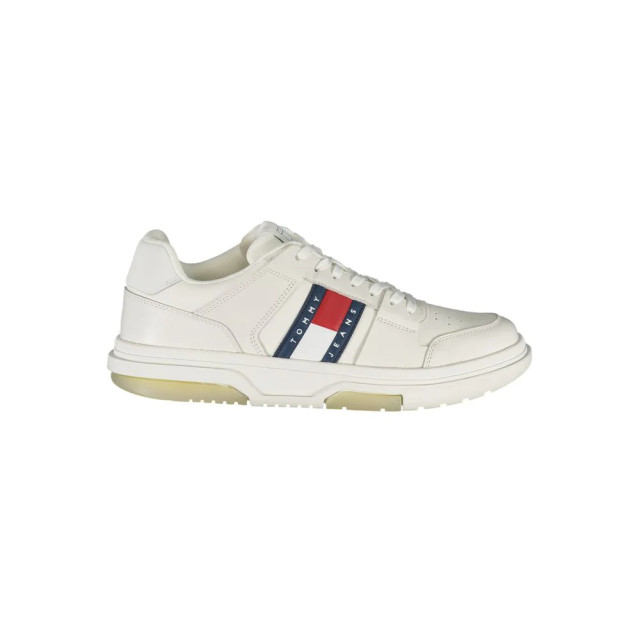 Tommy Hilfiger Te polyethyleen heren sneakers met luxe ontwerp Tommy Hilfiger Witte Polyethyleen Heren Sneakers Met Luxe Ontwerp large